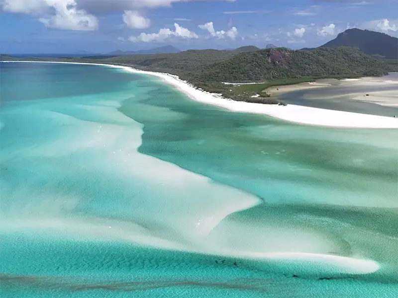 Whitehaven Beach Whitsundays Australie sable blanc silice pur