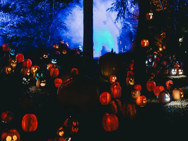 Feux de joie traditionnels Halloween en Irlande avec célébration celtique